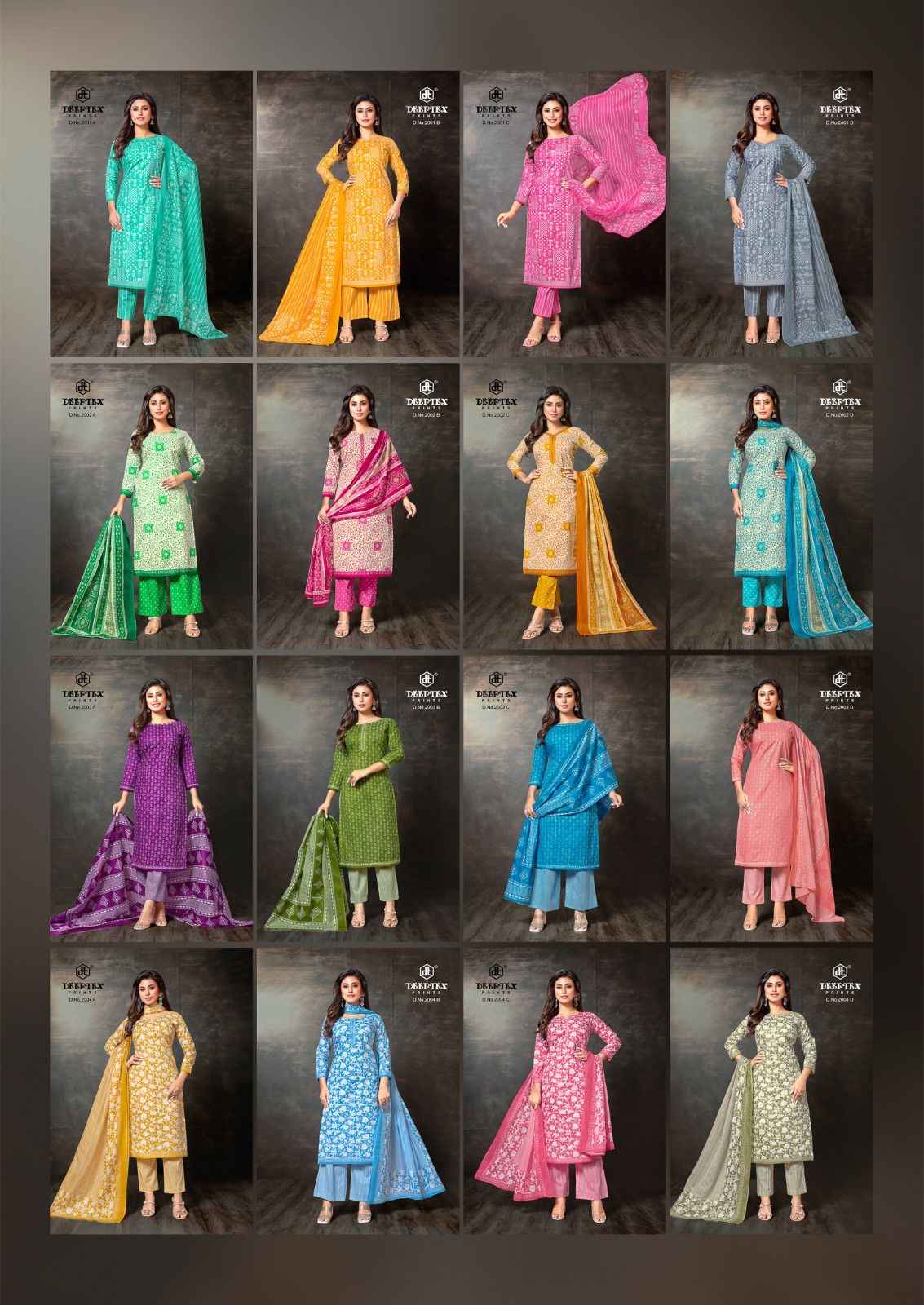 DEEPTEX SUPER GOLD VOL-02 PURE COTTON PRINTED DRESS MATERIAL AT WHOLESALE PRICE