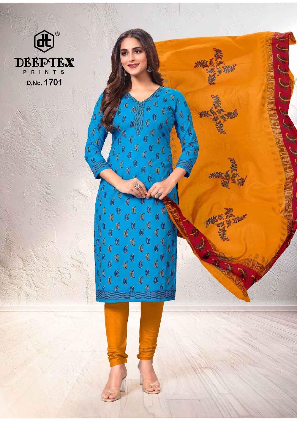 DEEPTEX TRADITION VOL-17 HEAVY COTTON PRINTED DRESS MATERIAL AT WHOLESALE PRICE
