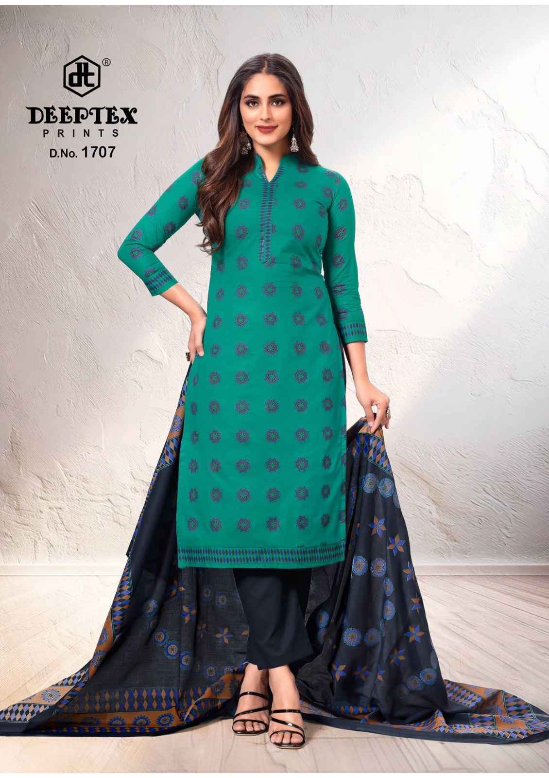 DEEPTEX TRADITION VOL-17 HEAVY COTTON PRINTED DRESS MATERIAL AT WHOLESALE PRICE