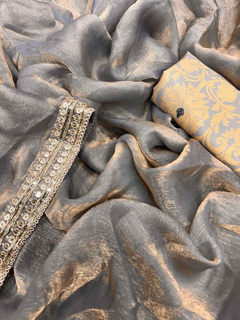 FRANDY CHIFFORN DUAL SEQUINS WITH DORI EMBROIDERY WORK SAREE AT WHOLESALE PRICE