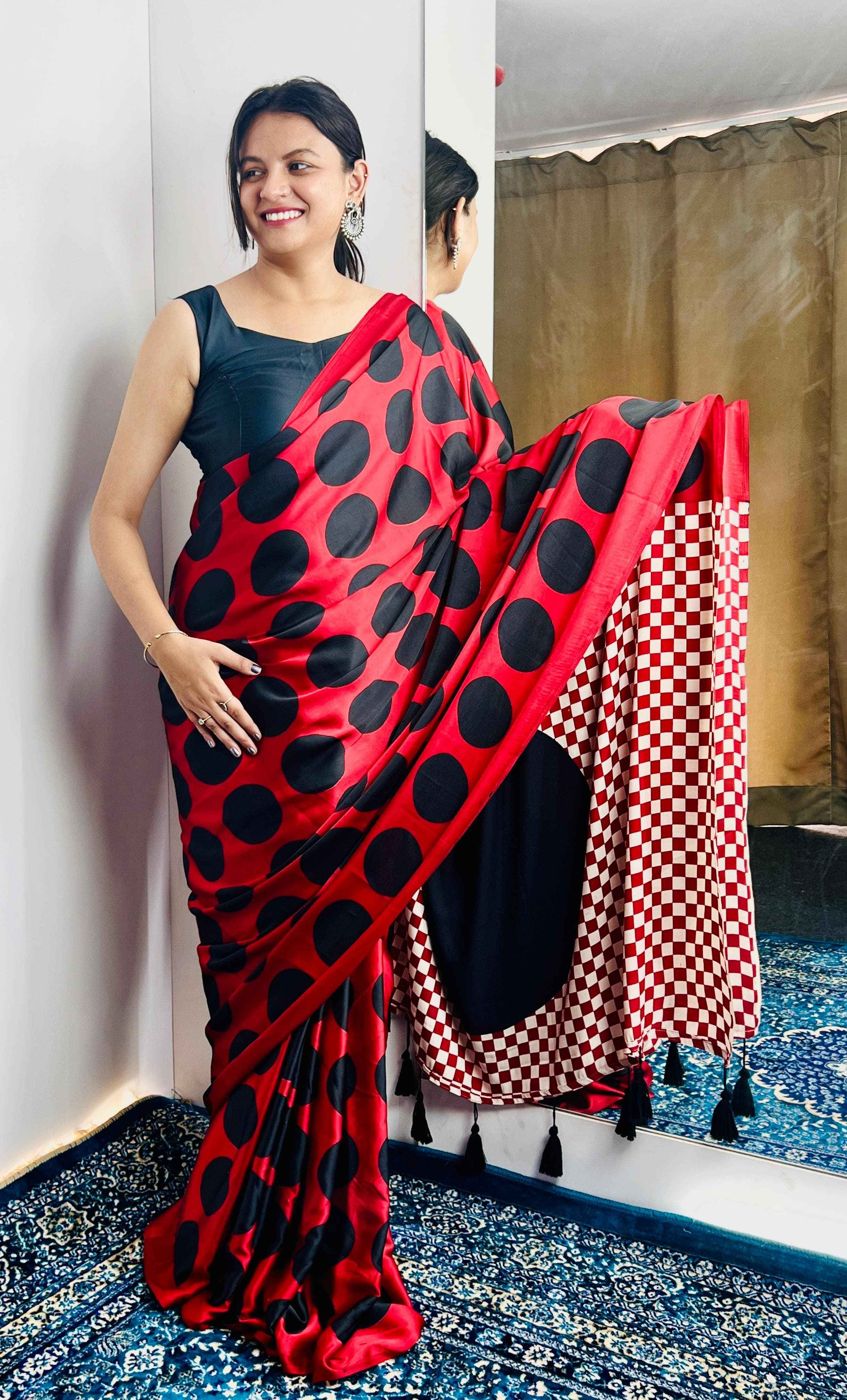GAJJI SILK AJRAKH PRINTED WITH LATKAN SAREE AT WHOLESALE PRICE