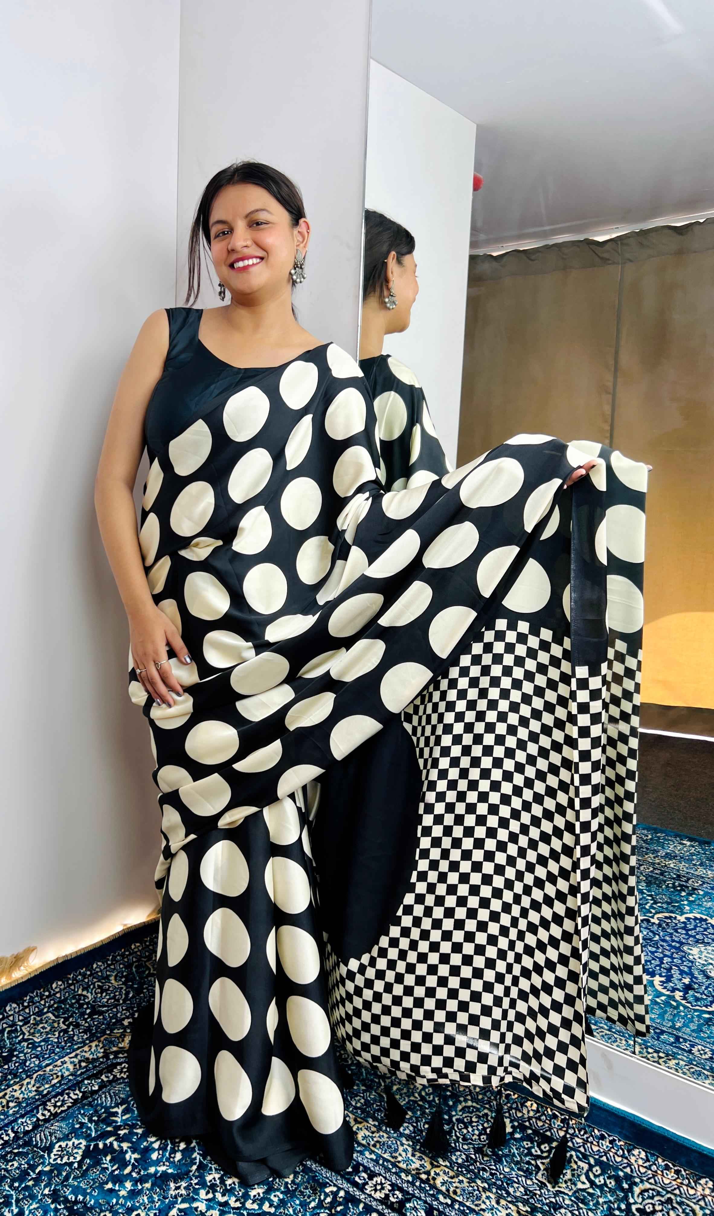 GAJJI SILK AJRAKH PRINTED WITH LATKAN SAREE AT WHOLESALE PRICE