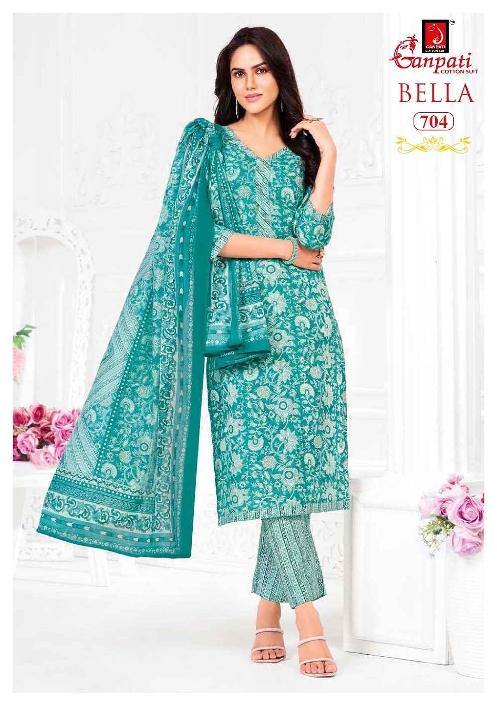 GANPATI BELLA VOL-7 PURE COTTON KURTI PANT WITH DUPATTA AT WHOLESALE PRICE