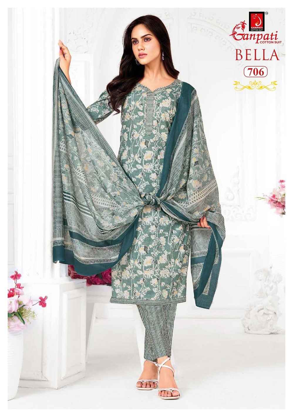 GANPATI BELLA VOL-7 PURE COTTON KURTI PANT WITH DUPATTA AT WHOLESALE PRICE