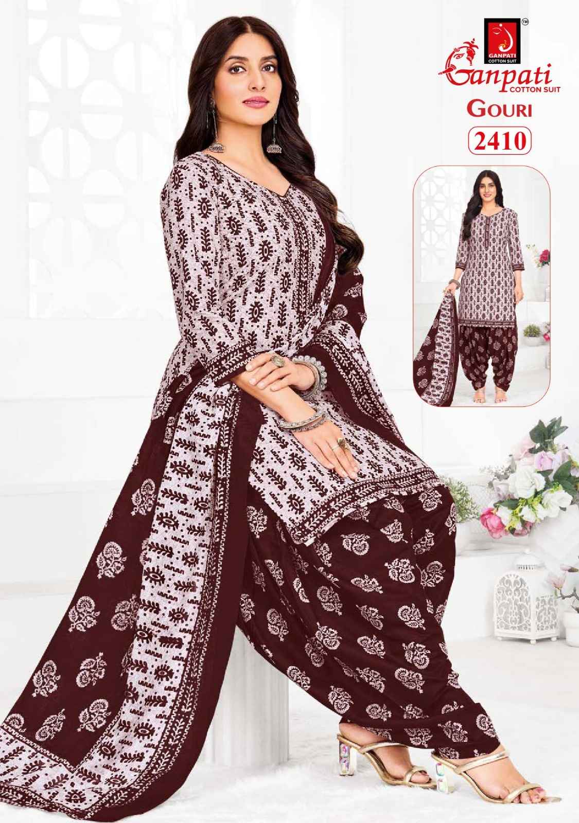 GANPATI GOURI VOL-10 HEAVY COTTON PRINTED DRESS MATERIAL AT WHOLESALE PRICE