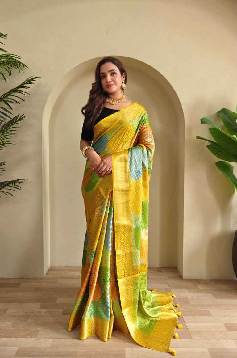 GEORGETTE SILVER ZARI BUTTI WEAVING DESIGN SAREE AT WHOLESALE PRICE