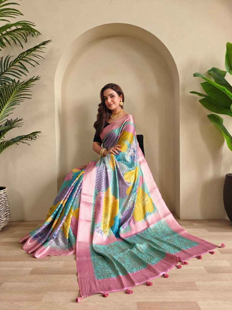 GEORGETTE SILVER ZARI BUTTI WEAVING DESIGN SAREE AT WHOLESALE PRICE