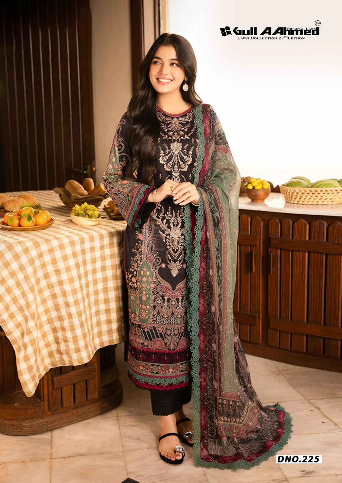 GULL AAHMED LAWN VOL-27 PURE LAWN COTTON DRESS MATERIAL AT WHOLESALE PRICE