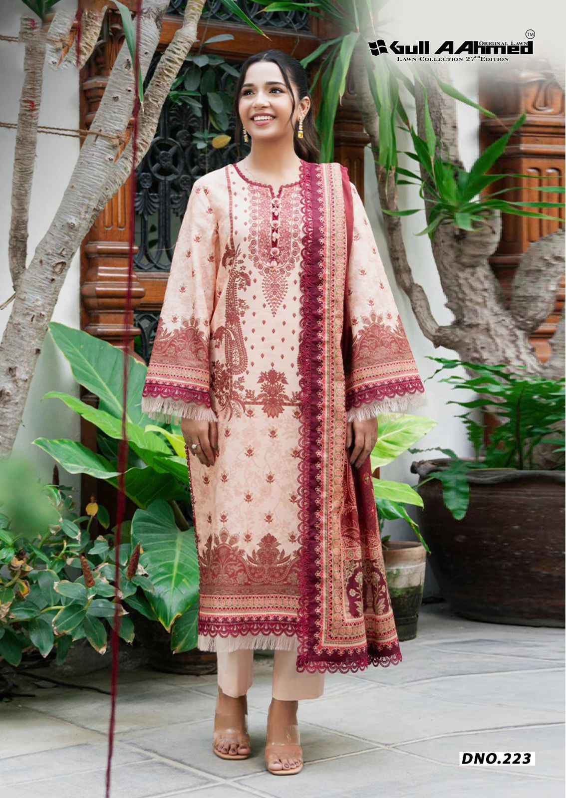 GULL AAHMED LAWN VOL-27 PURE LAWN COTTON DRESS MATERIAL AT WHOLESALE PRICE