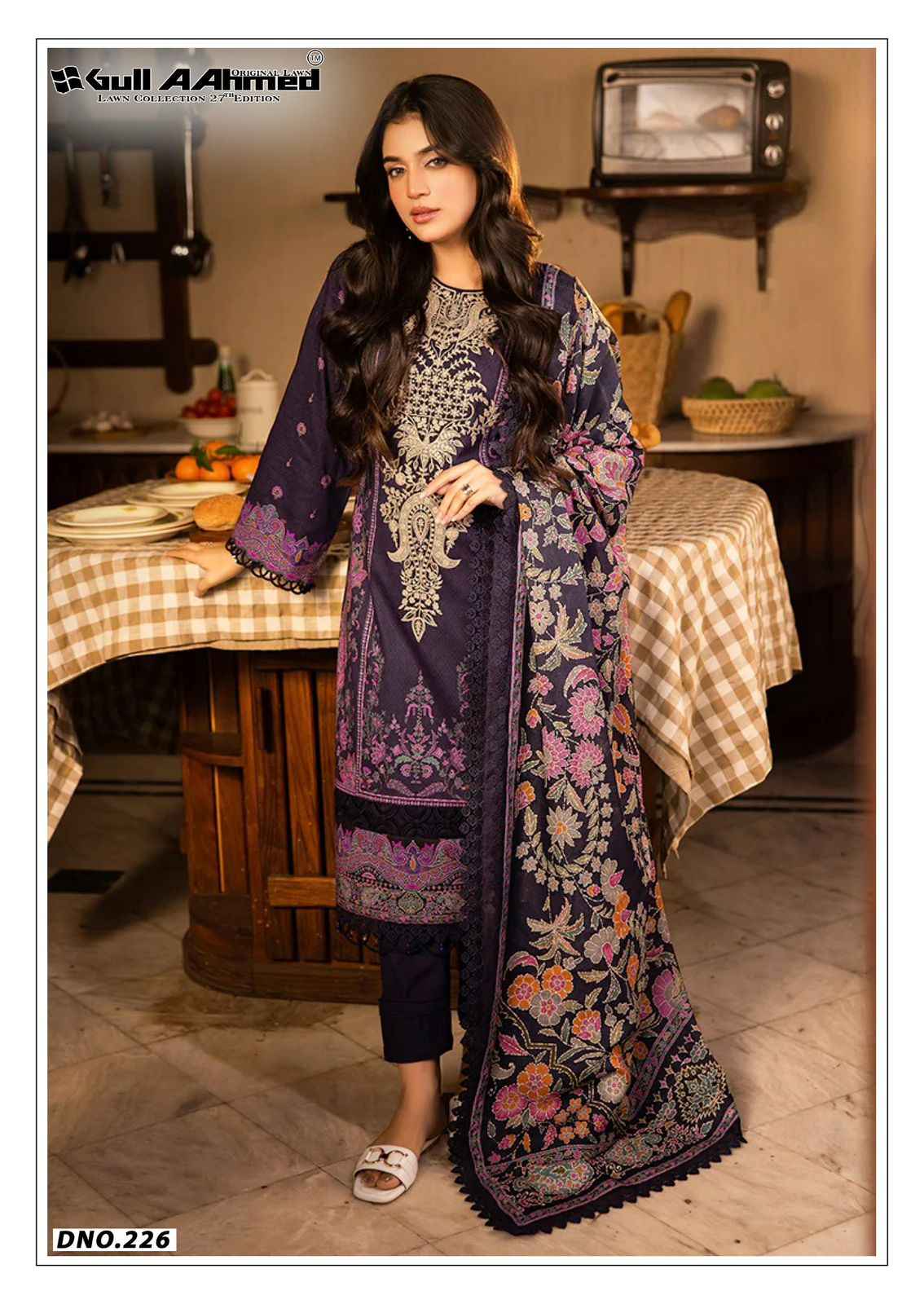 GULL AAHMED LAWN VOL-27 PURE LAWN COTTON DRESS MATERIAL AT WHOLESALE PRICE