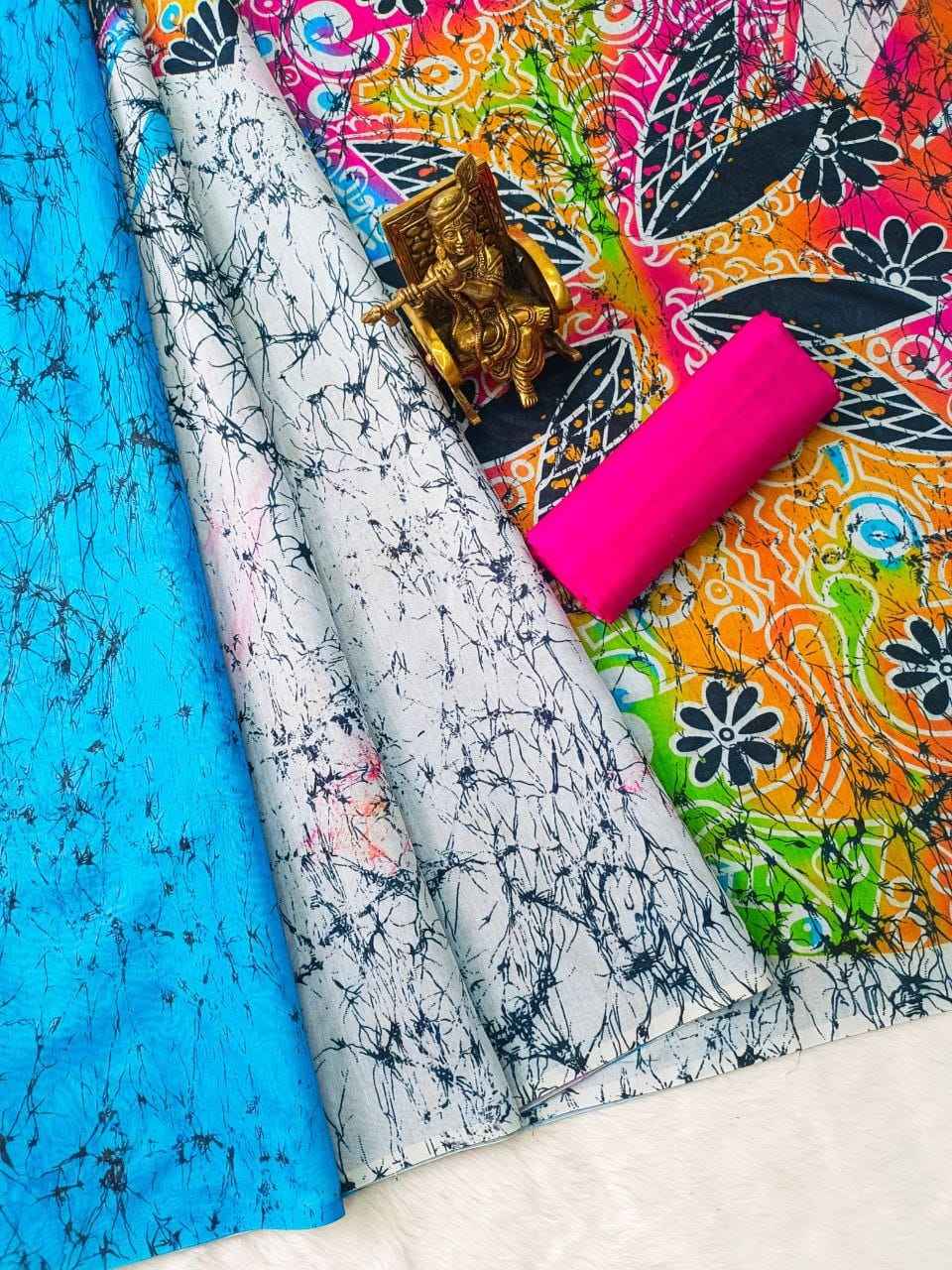 HEAVY CHANDERI COTTON DIGITAL PRINTED SAREE AT WHOLESALE PRICE