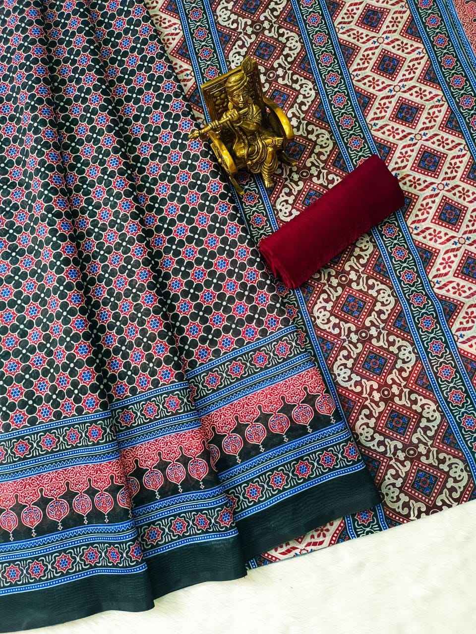 HEAVY CHANDERI COTTON DIGITAL PRINTED SAREE AT WHOLESALE PRICE