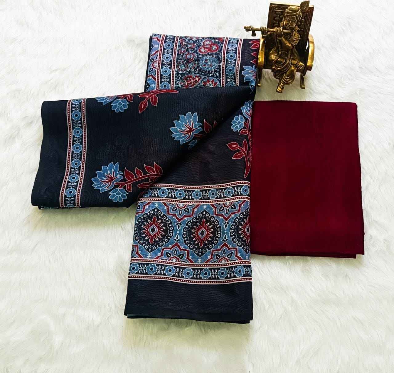 HEAVY CHANDERI COTTON DIGITAL PRINTED SAREE AT WHOLESALE PRICE