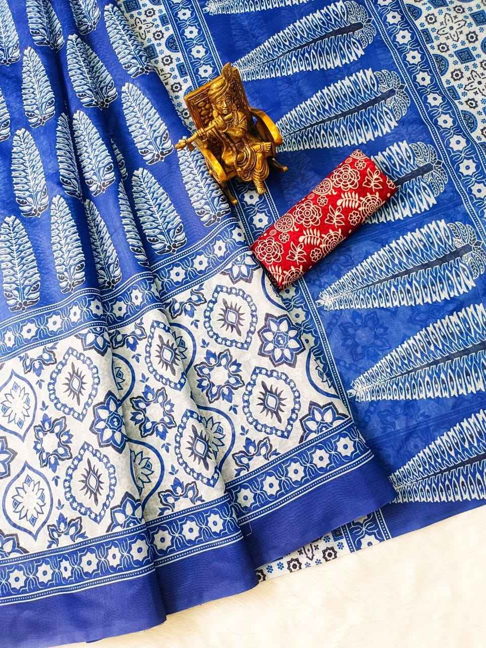 HEAVY CHANDERI COTTON DIGITAL PRINTED SAREE AT WHOLESALE PRICE
