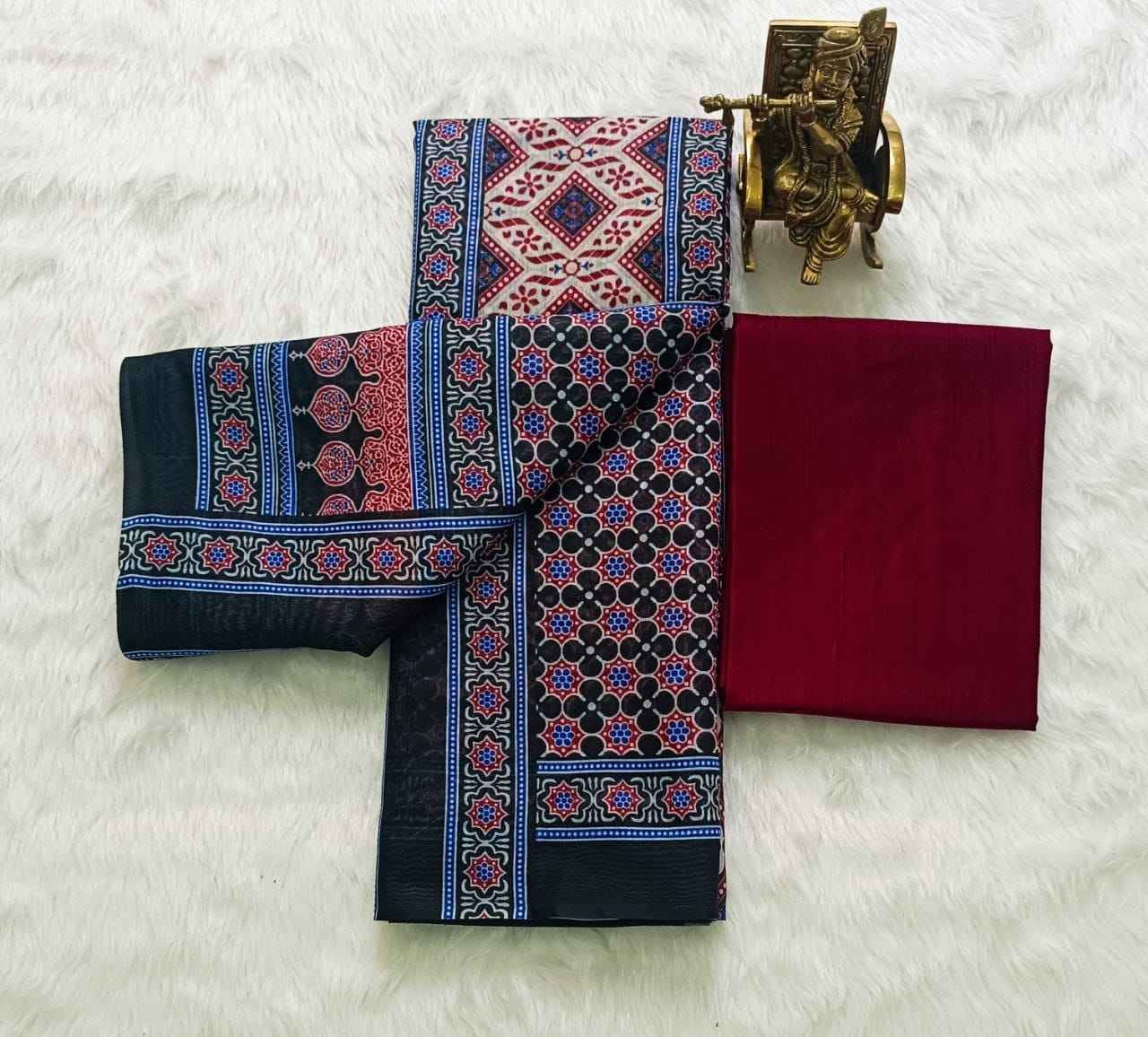 HEAVY CHANDERI COTTON DIGITAL PRINTED SAREE AT WHOLESALE PRICE