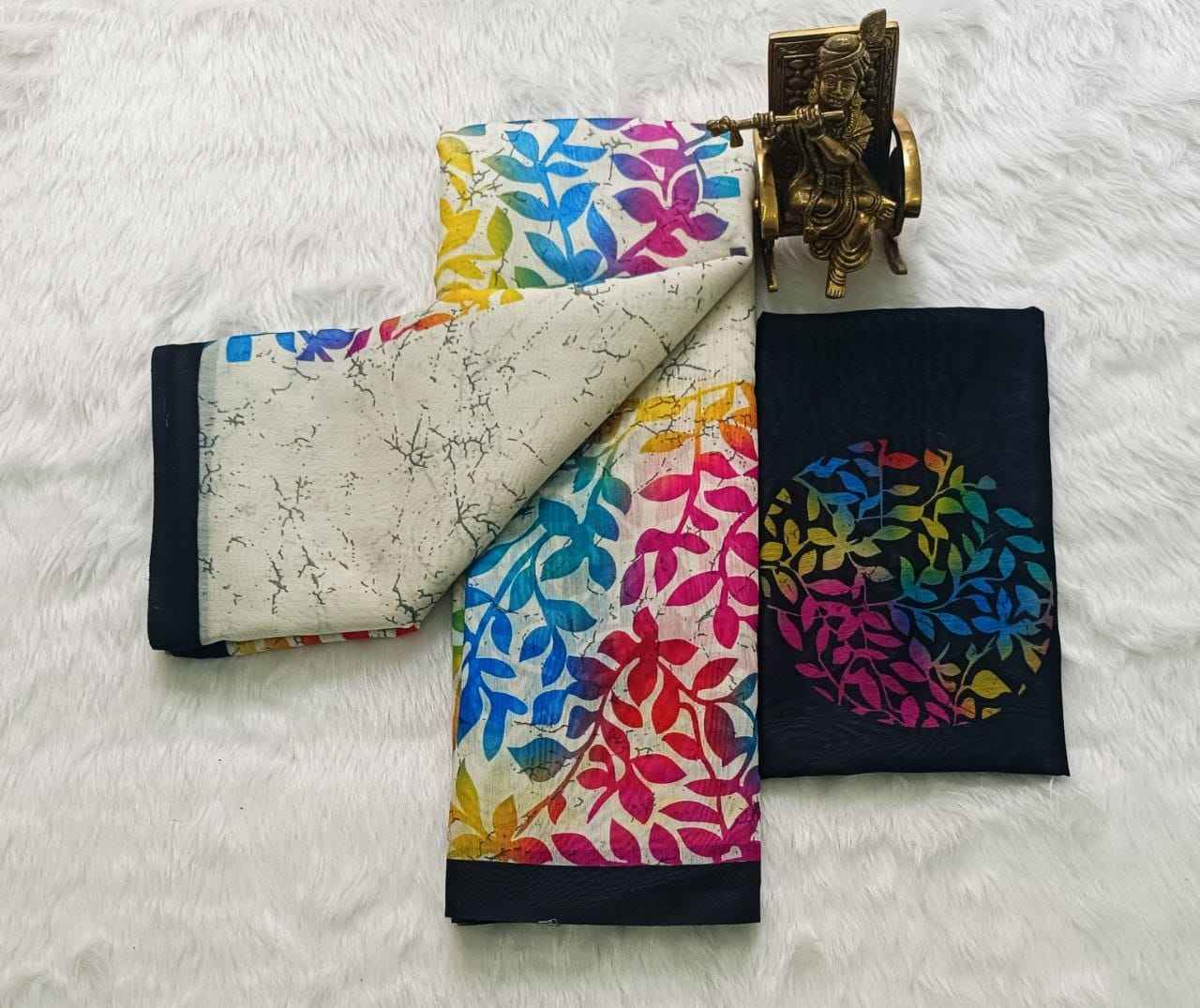 HEAVY CHANDERI COTTON DIGITAL PRINTED SAREE AT WHOLESALE PRICE