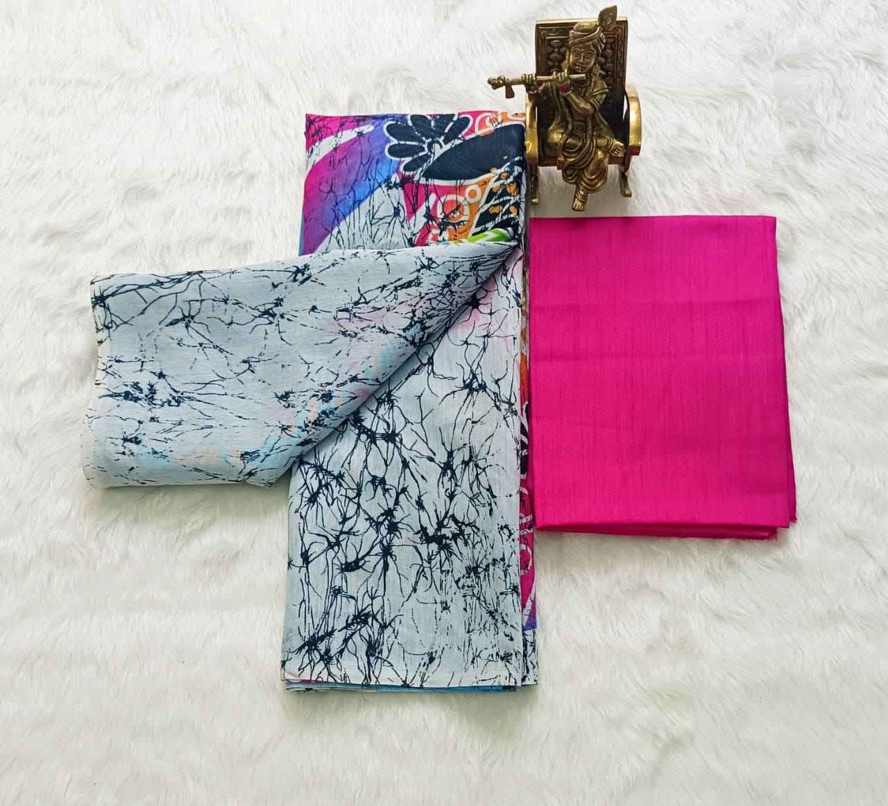 HEAVY CHANDERI COTTON DIGITAL PRINTED SAREE AT WHOLESALE PRICE