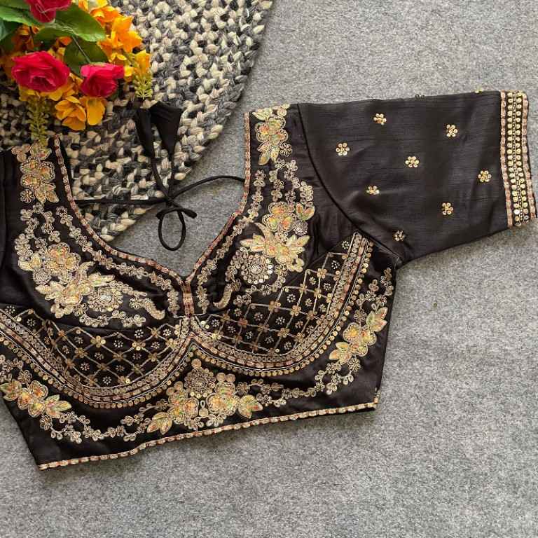 HEAVY PURE SOFT ITALIAN SILK HANDWORK BLOUSE AT WHOLESALE PRICE