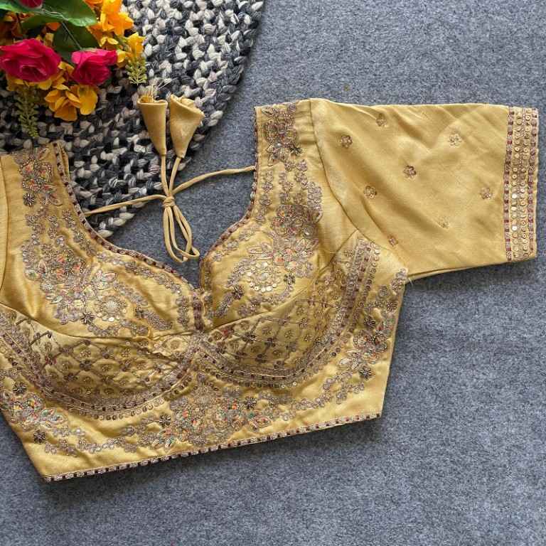 HEAVY PURE SOFT ITALIAN SILK HANDWORK BLOUSE AT WHOLESALE PRICE