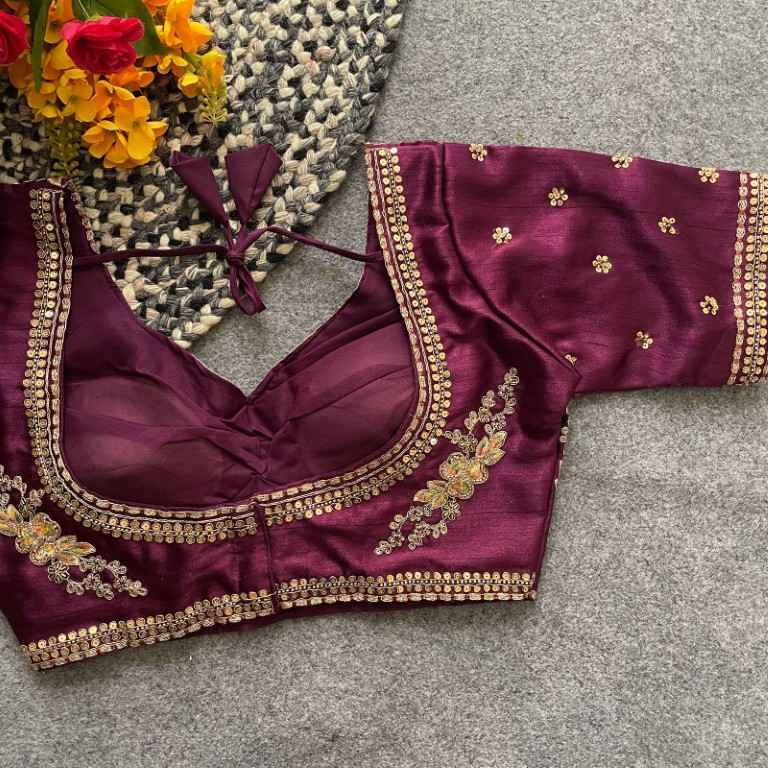 HEAVY PURE SOFT ITALIAN SILK HANDWORK BLOUSE AT WHOLESALE PRICE