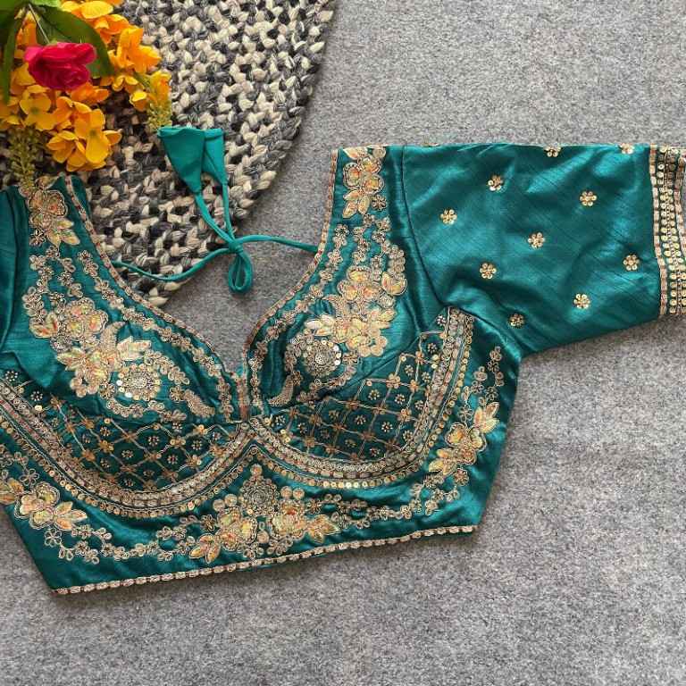 HEAVY PURE SOFT ITALIAN SILK HANDWORK BLOUSE AT WHOLESALE PRICE