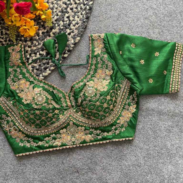 HEAVY PURE SOFT ITALIAN SILK HANDWORK BLOUSE AT WHOLESALE PRICE