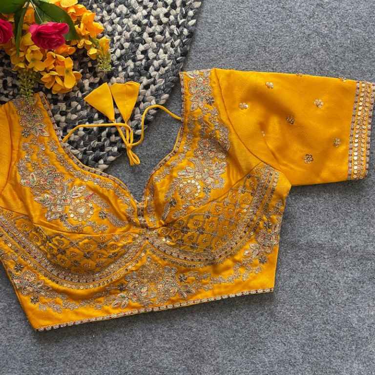 HEAVY PURE SOFT ITALIAN SILK HANDWORK BLOUSE AT WHOLESALE PRICE