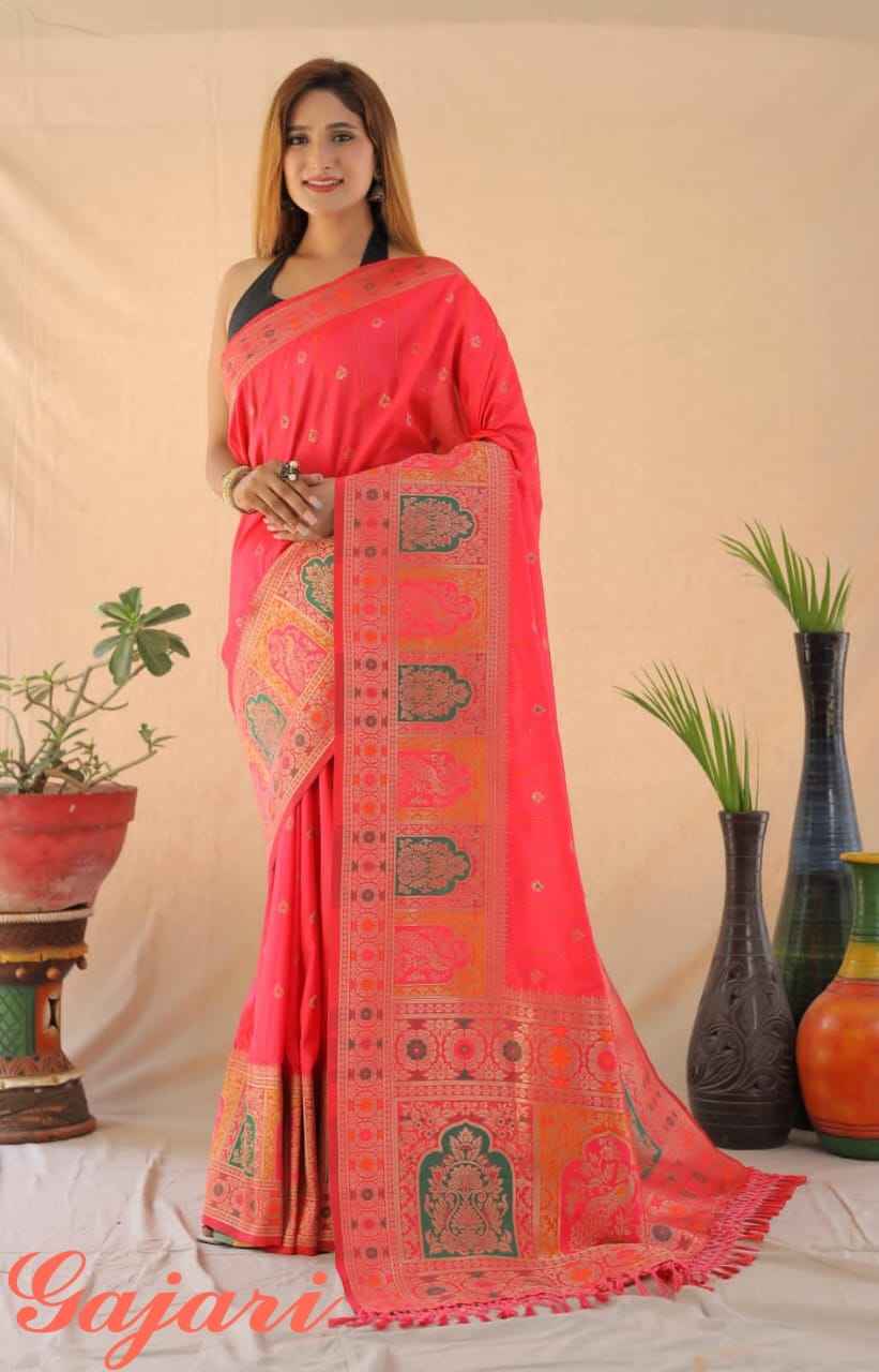 HEAVY SOFT BANARASI LICHI SILK SEQUENCE WORK WEAVING SAREE AT WHOLESALE PRICE