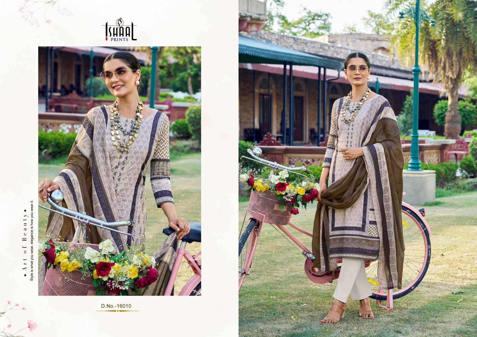 ISHAAL EMBROIDERED VOL-16 PURE LAWN EMBROIDERED DRESS MATERIAL AT WHOLESALE PRICE
