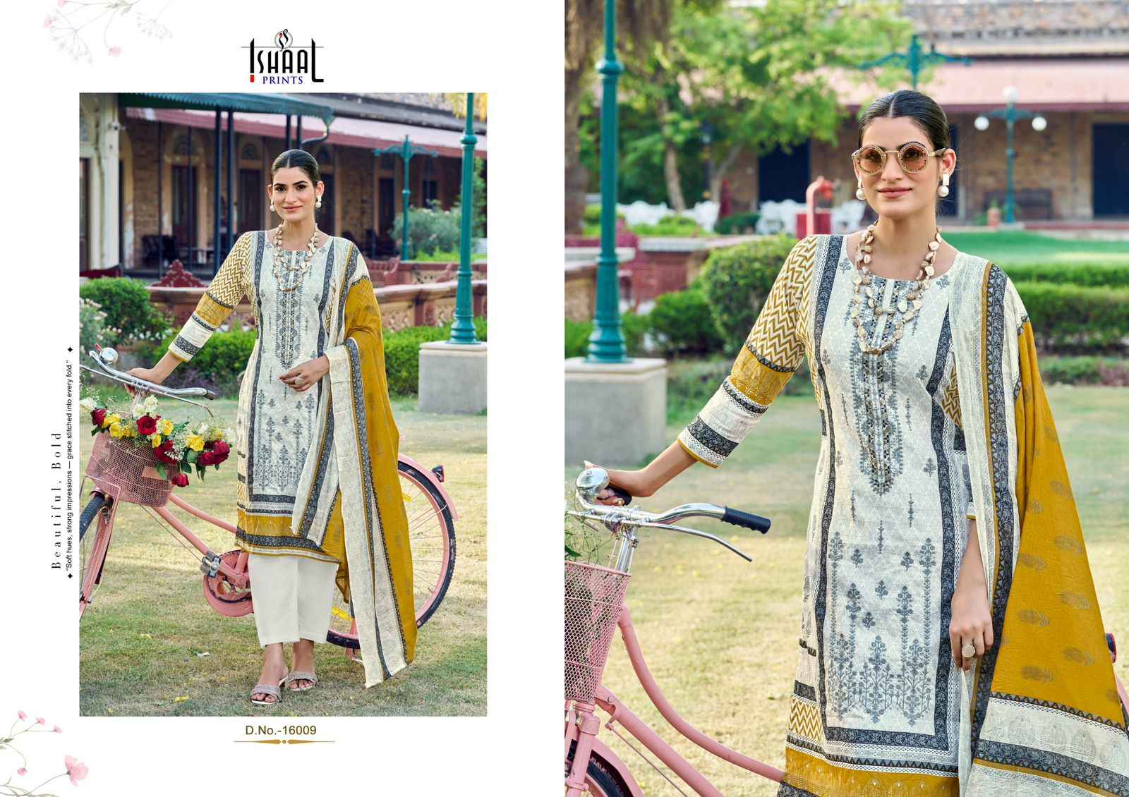 ISHAAL EMBROIDERED VOL-16 PURE LAWN EMBROIDERED DRESS MATERIAL AT WHOLESALE PRICE