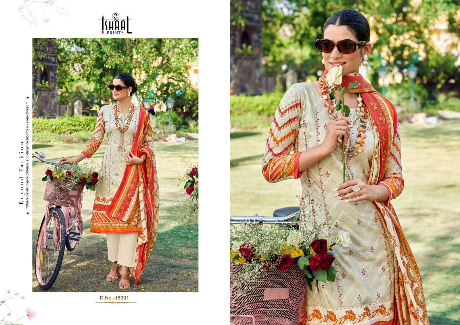 ISHAAL EMBROIDERED VOL-16 PURE LAWN EMBROIDERED DRESS MATERIAL AT WHOLESALE PRICE