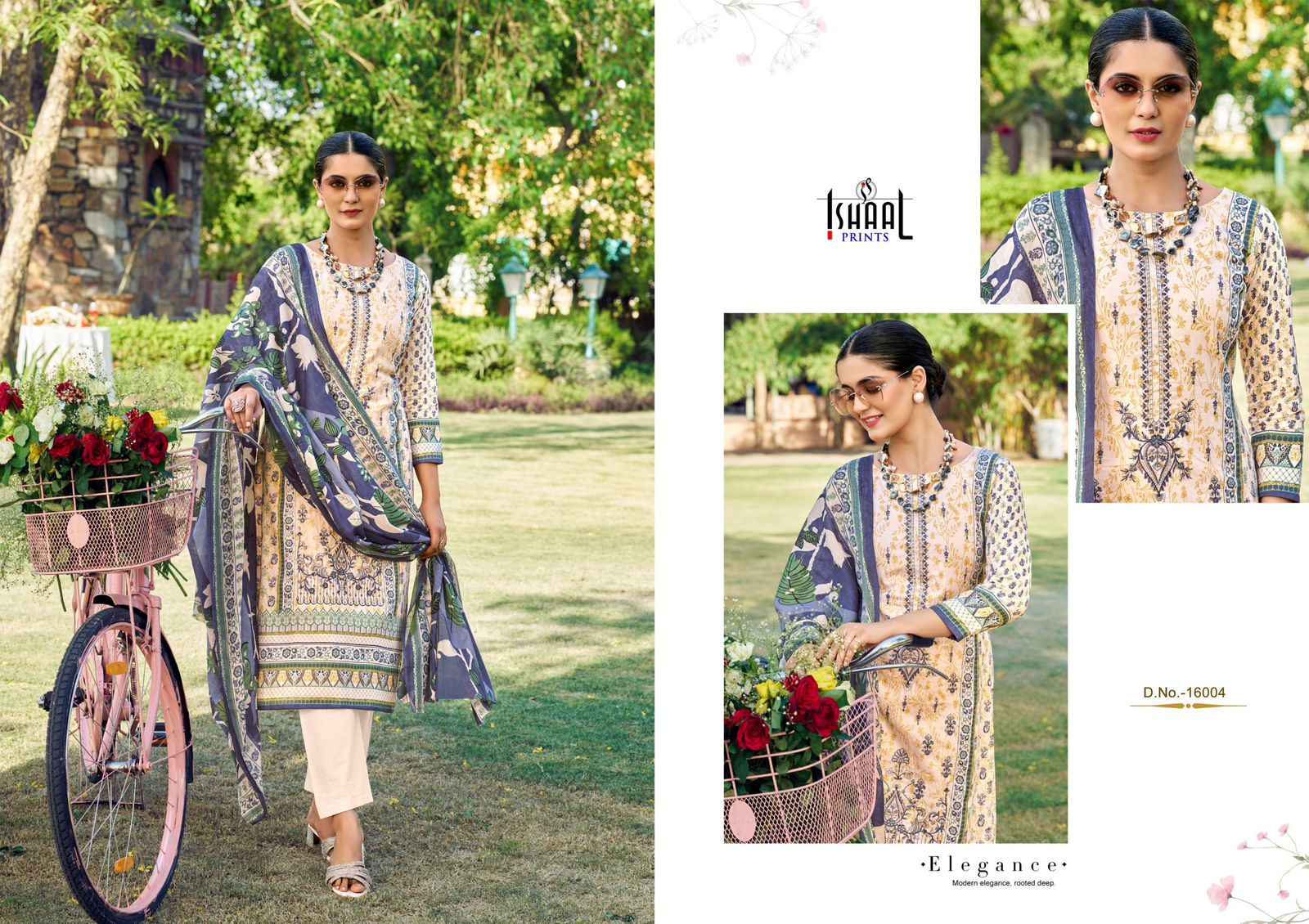 ISHAAL EMBROIDERED VOL-16 PURE LAWN EMBROIDERED DRESS MATERIAL AT WHOLESALE PRICE