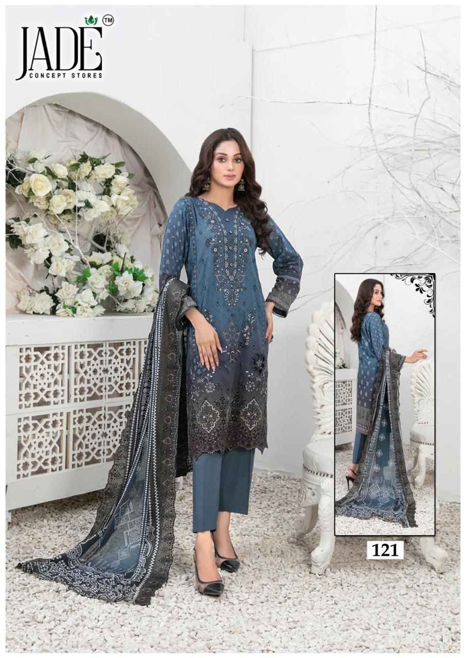 JADE CHEVRON VOL-13 EXCLUSIVE HEAVY COTTON DRESS MATERIAL AT WHOLESALE PRICE