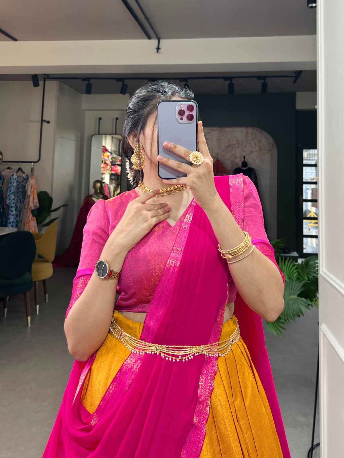 KANCHIPURAM ZARI WEAVING WORK LEHENGA CHOLI AT WHOLESALE PRICE