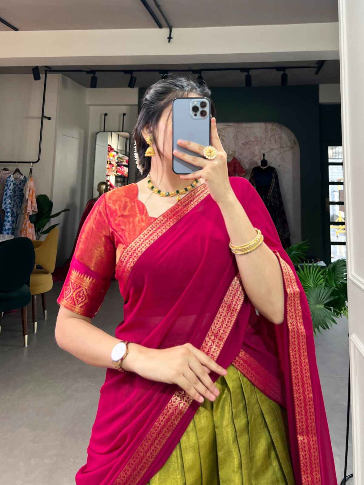 KANCHIPURAM ZARI WEAVING WORK LEHENGA CHOLI AT WHOLESALE PRICE