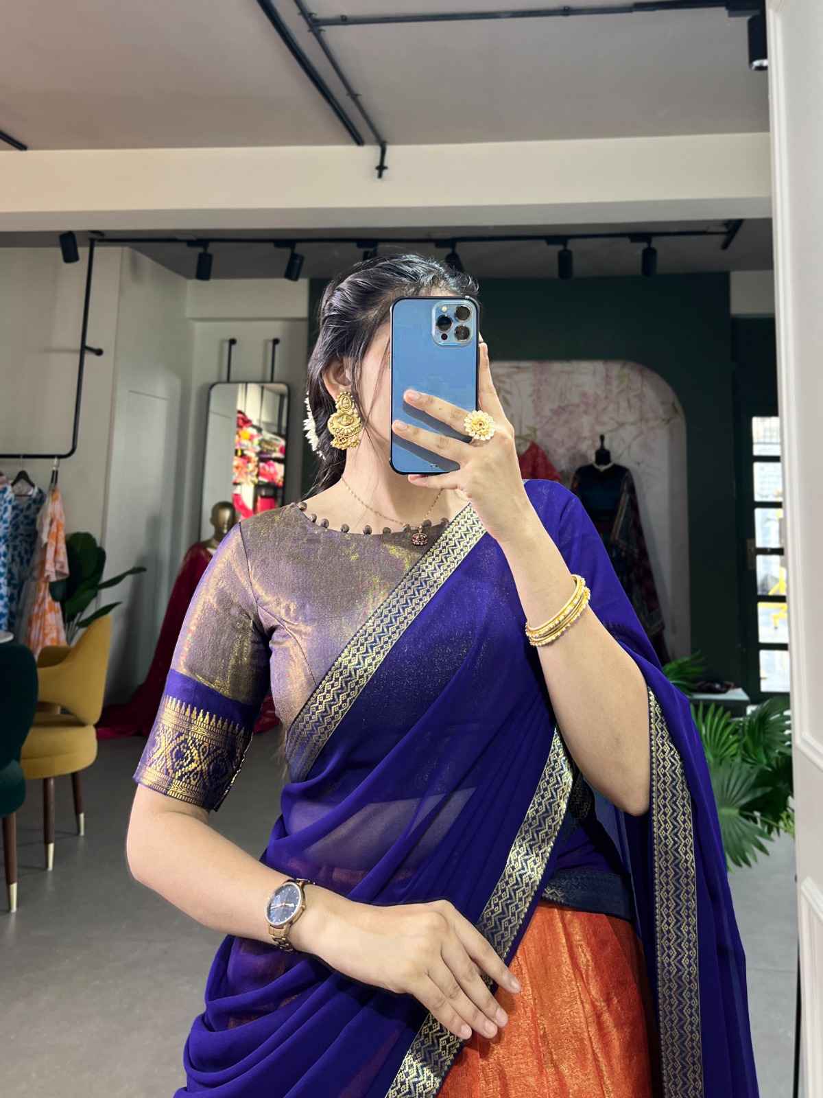 KANCHIPURAM ZARI WEAVING WORK LEHENGA CHOLI AT WHOLESALE PRICE