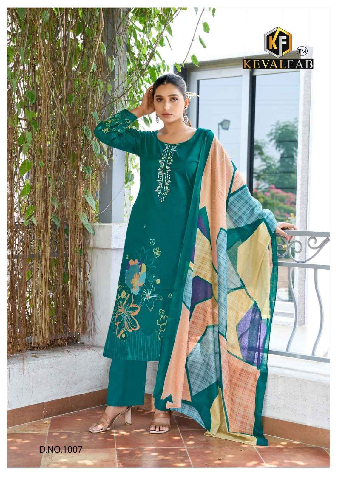 KEVALFAB AALAYA VOL-01 PURE HEAVY COTTON PRINTED DRESS MATERIAL AT WHOLESALE PRICE