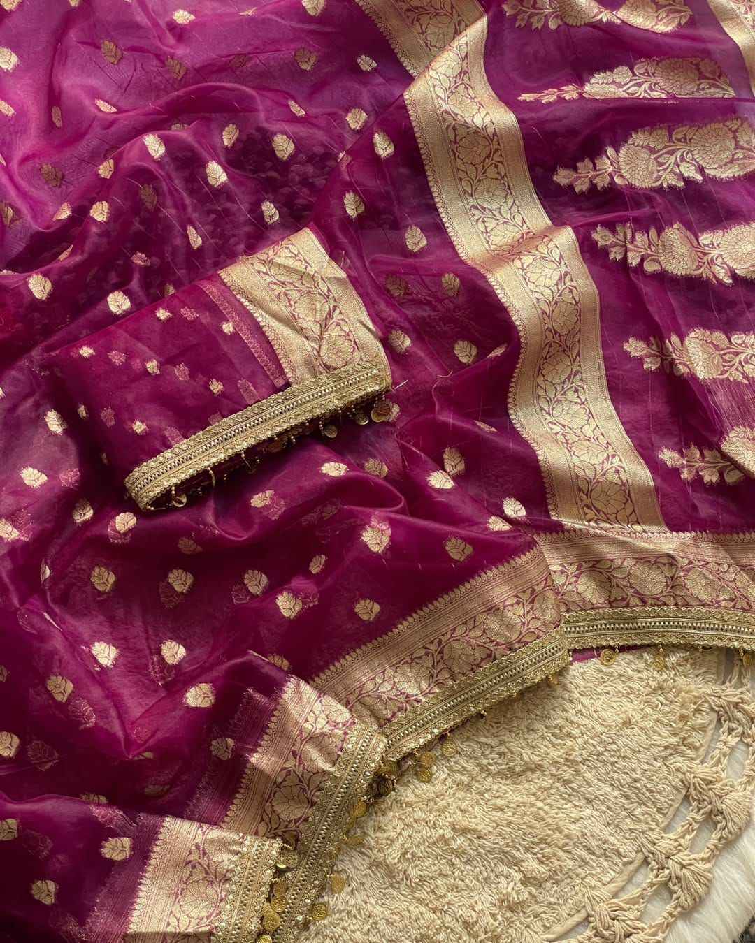 KORA ORGANZA SILK JARI WEAVING SAREE AT WHOLESALE PRICE