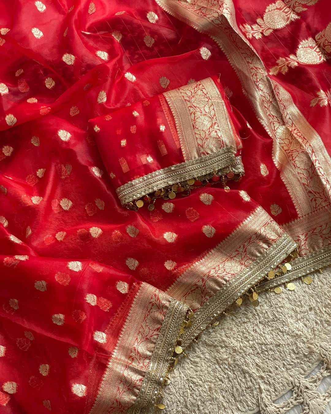 KORA ORGANZA SILK JARI WEAVING SAREE AT WHOLESALE PRICE