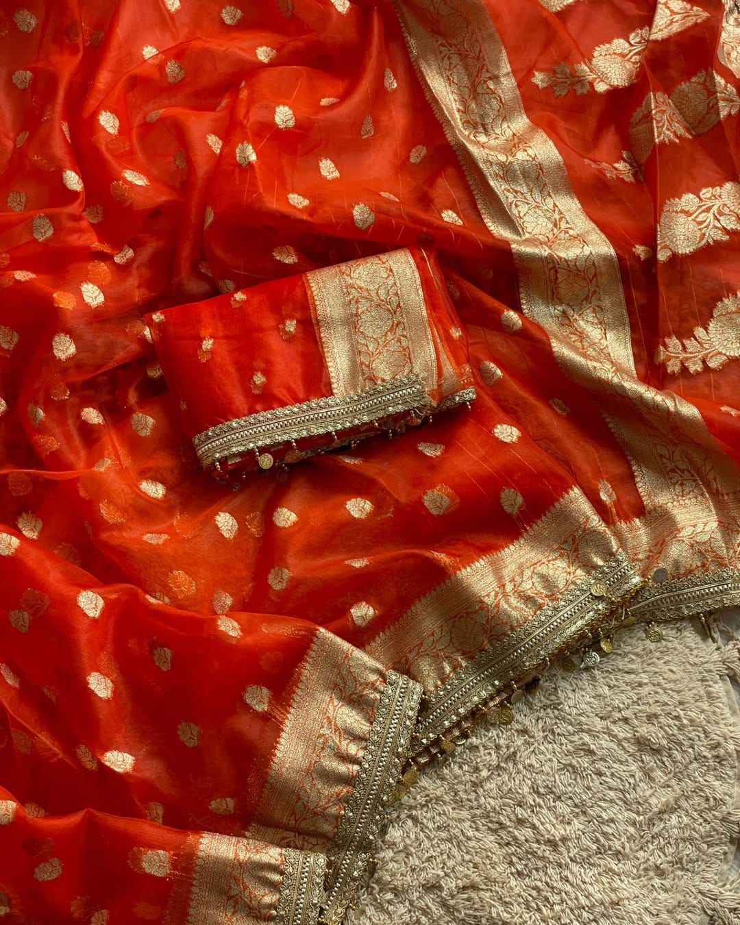 KORA ORGANZA SILK JARI WEAVING SAREE AT WHOLESALE PRICE