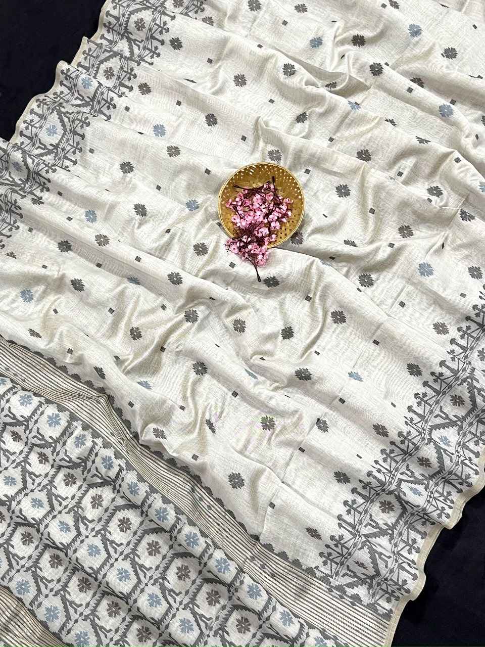 KOVAI COTTON JAMDANI WEAVING BORDER SAREE AT WHOLESALE PRICE