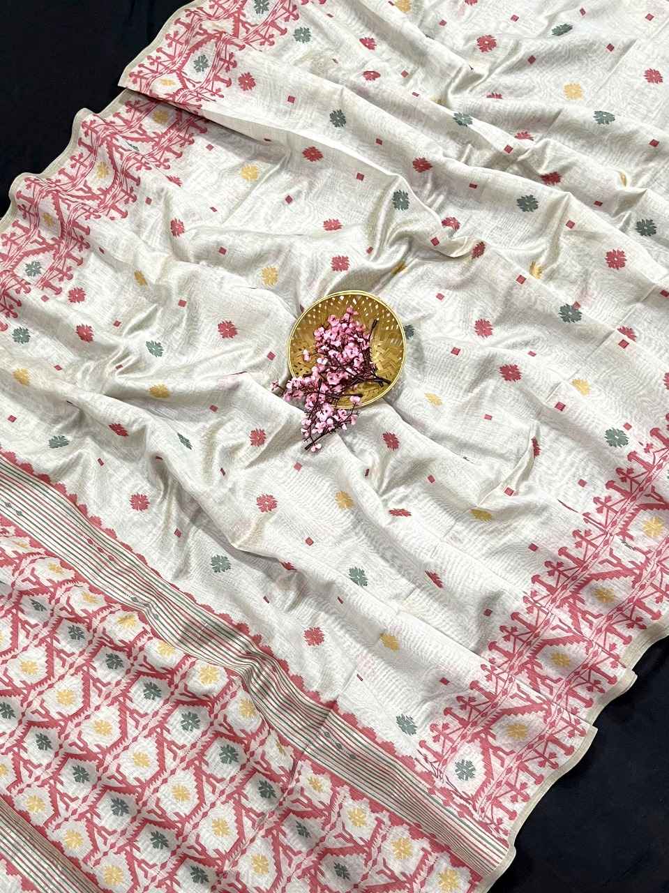KOVAI COTTON JAMDANI WEAVING BORDER SAREE AT WHOLESALE PRICE
