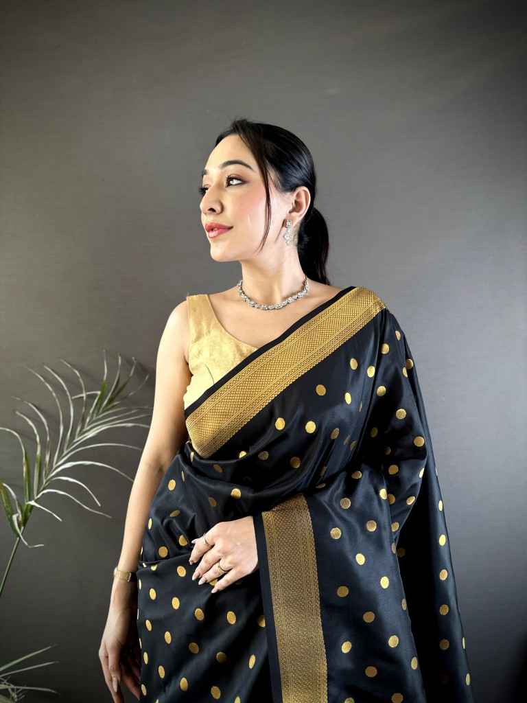 LICHI SILK PAITHANI GOLD JARI WEAVING SAREE AT WHOLESALE PRICE