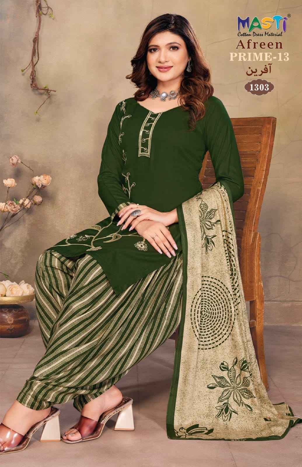 MASTI AFREEN PRIME VOL 13 PREMIUM WORK RAYON SUIT AT WHOLESALE PRICE