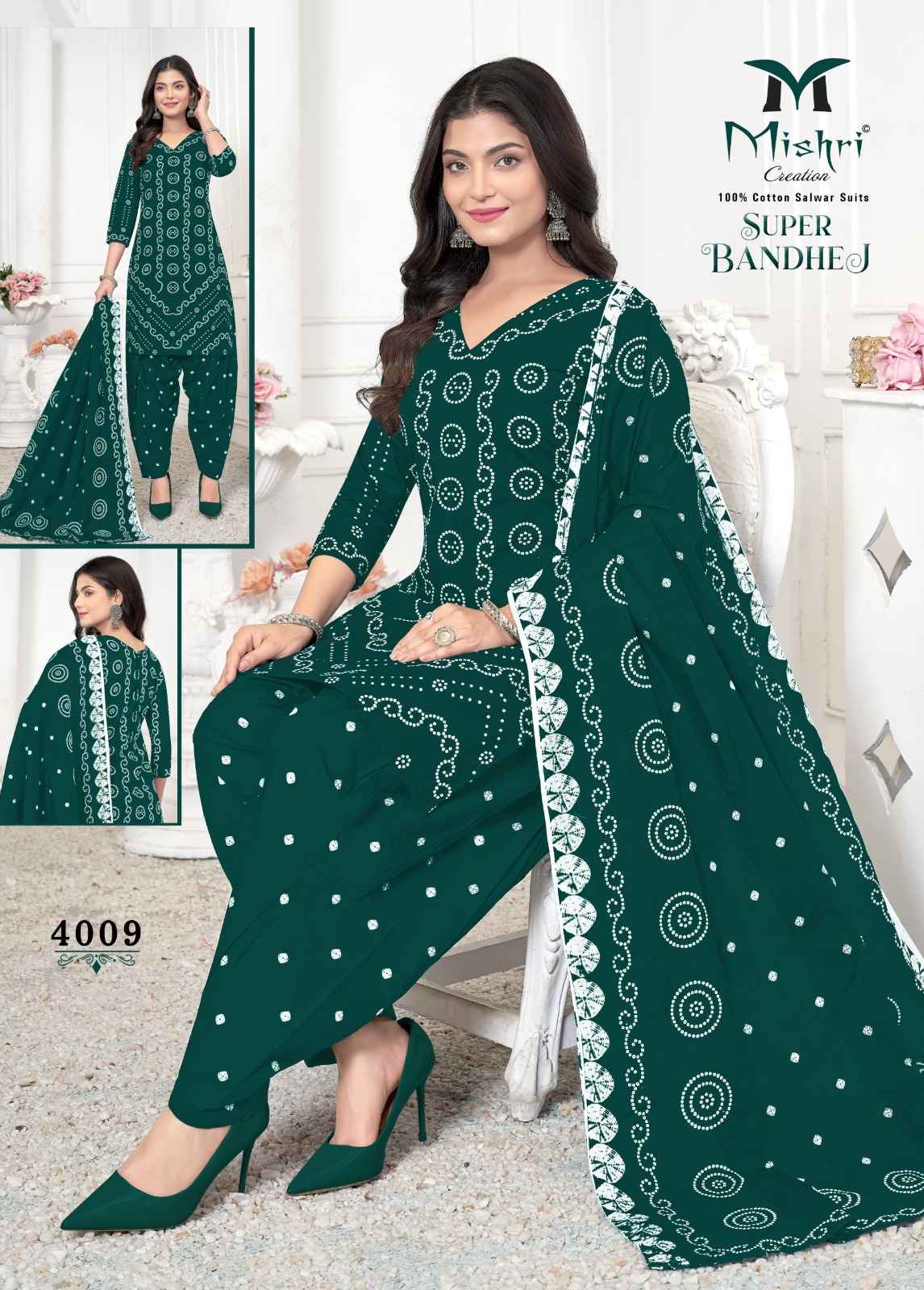 MISHRI SUPER BANDHEJ VOL-04 PURE COTTON PRINTED DRESS MATERIAL AT WHOLESALE PRICE