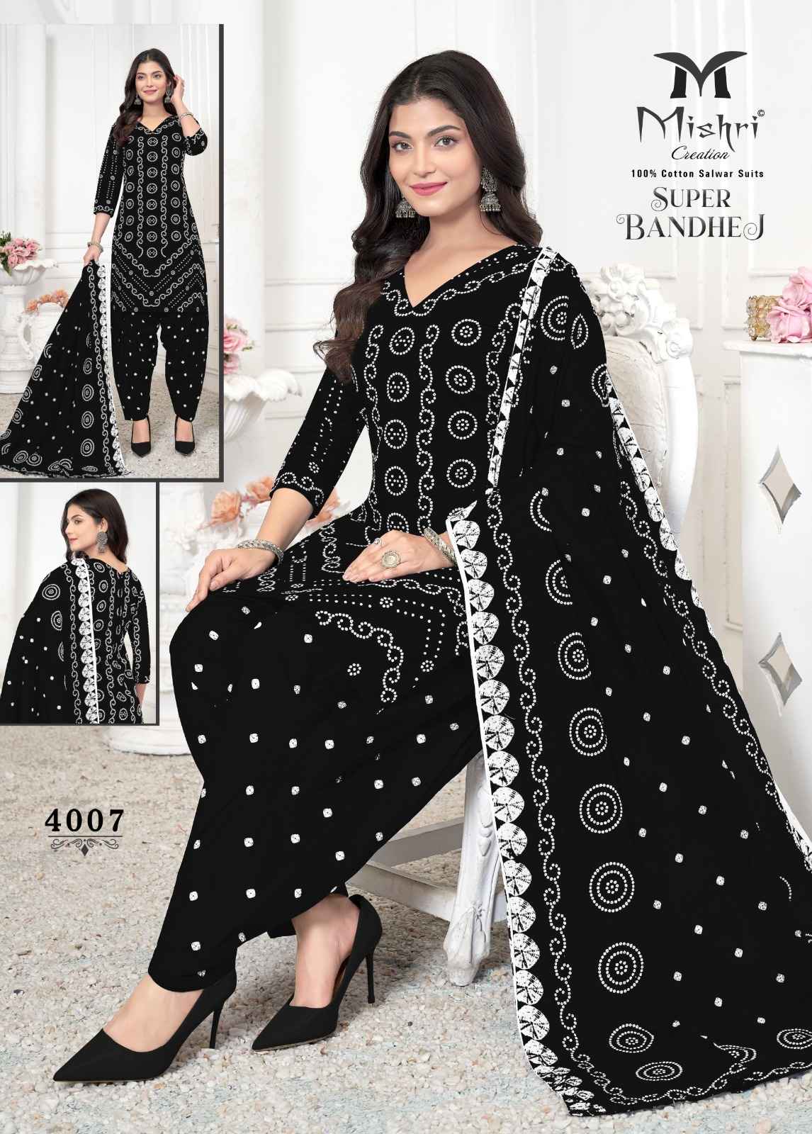 MISHRI SUPER BANDHEJ VOL-04 PURE COTTON PRINTED DRESS MATERIAL AT WHOLESALE PRICE