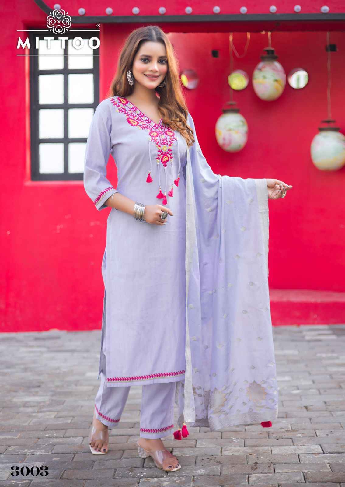 MITTOO MANSA VISCOSE WEAVING KURTI PANT WITH DUPATTA AT WHOLESALE PRICE