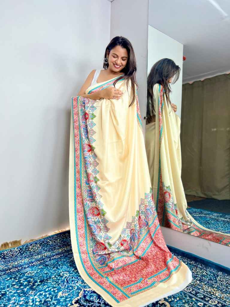 ORIGINAL JAPAN DEVSENA SATIN DIGITAL PRINTED SAREE AT WHOLESALE PRICE