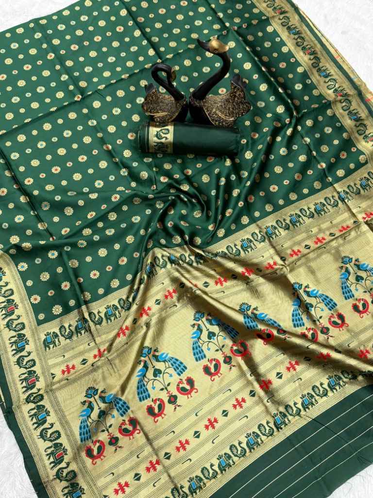 PAITHANI SILK GOLD ZARI MEENAKARI MOTIFS SAREE AT WHOLESALE PRICE