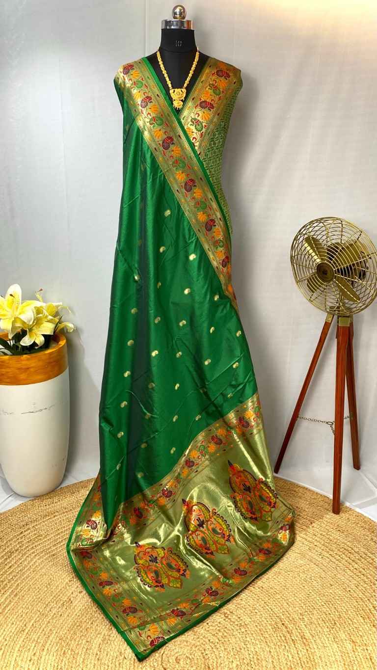 PAITHANI SILK MEENAKARI WEAVING DESIGN SAREE AT WHOLESALE PRICE